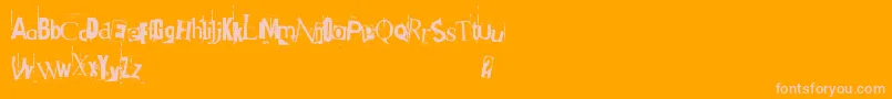 GotHeroin Font – Pink Fonts on Orange Background
