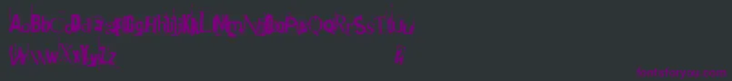 Шрифт GotHeroin – фиолетовые шрифты на чёрном фоне