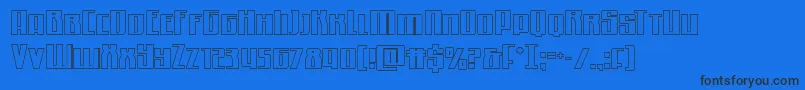 Quantummaliceout Font – Black Fonts on Blue Background