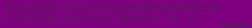 Quantummaliceout-Schriftart – Schwarze Schriften auf violettem Hintergrund