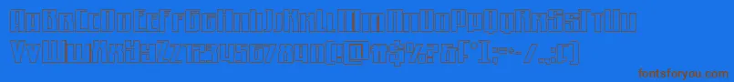 Quantummaliceout Font – Brown Fonts on Blue Background