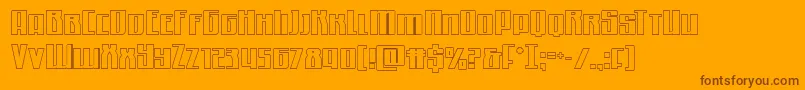 Quantummaliceout Font – Brown Fonts on Orange Background