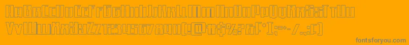 Quantummaliceout Font – Gray Fonts on Orange Background