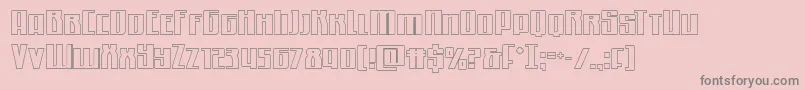 Quantummaliceout Font – Gray Fonts on Pink Background