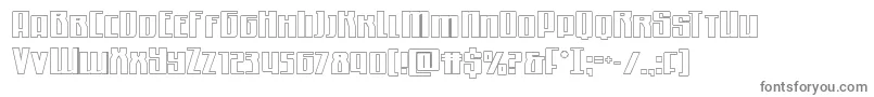 Quantummaliceout Font – Gray Fonts on White Background