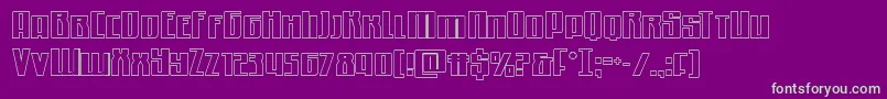 Quantummaliceout Font – Green Fonts on Purple Background