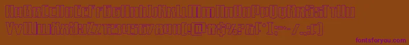 Quantummaliceout Font – Purple Fonts on Brown Background