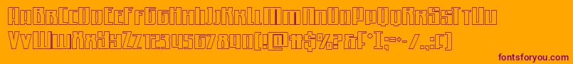 Quantummaliceout Font – Purple Fonts on Orange Background