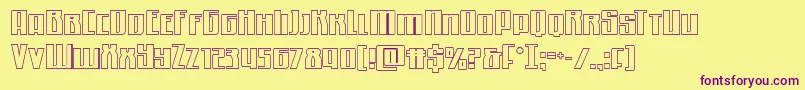 Quantummaliceout Font – Purple Fonts on Yellow Background