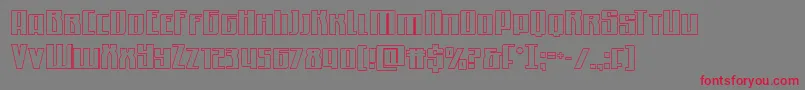 Quantummaliceout Font – Red Fonts on Gray Background