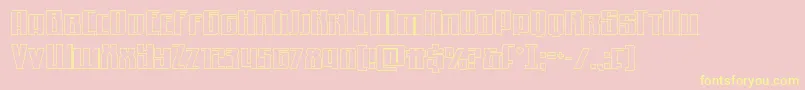 Quantummaliceout Font – Yellow Fonts on Pink Background
