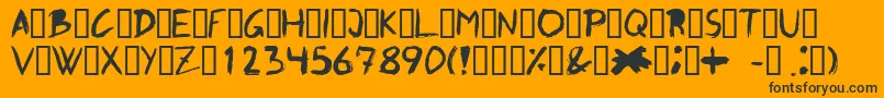 Graffito Font – Black Fonts on Orange Background