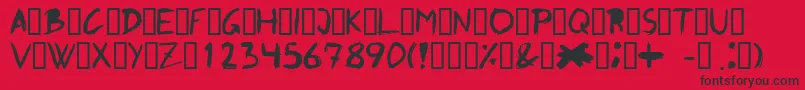 Graffito Font – Black Fonts on Red Background