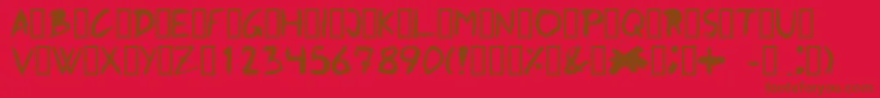 Fonte Graffito – fontes marrons em um fundo vermelho