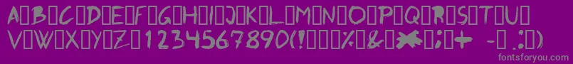 Graffito-Schriftart – Graue Schriften auf violettem Hintergrund