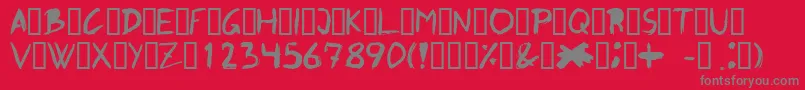 Graffito Font – Gray Fonts on Red Background