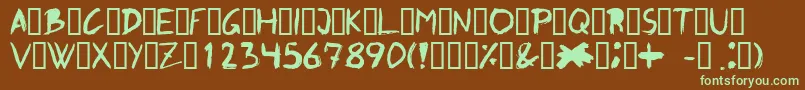 Graffito Font – Green Fonts on Brown Background