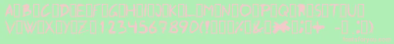 Graffito Font – Pink Fonts on Green Background