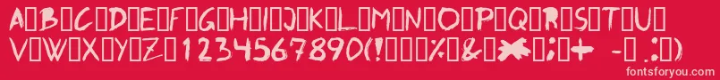 Graffito Font – Pink Fonts on Red Background