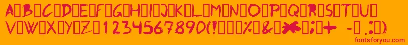 Weitere Informationen zur Graffito-Schriftart Graffito-Schriftart – Rote Schriften auf orangefarbenem Hintergrund
