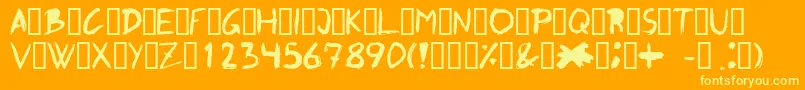 More about Graffito Font Graffito Font – Yellow Fonts on Orange Background
