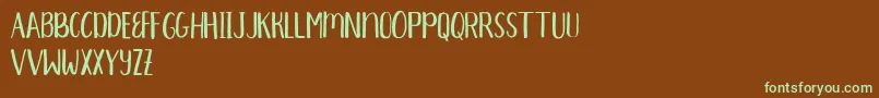 AprilsStandard Font – Green Fonts on Brown Background