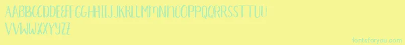 fuente AprilsStandard – Fuentes Verdes Sobre Fondo Amarillo