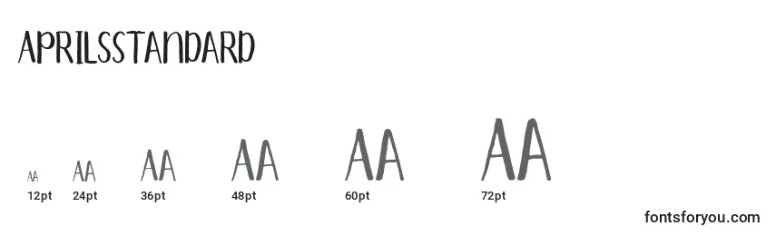 AprilsStandard Font Sizes