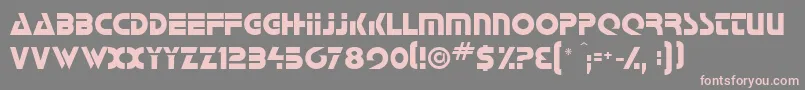 Galactican-Schriftart – Rosa Schriften auf grauem Hintergrund
