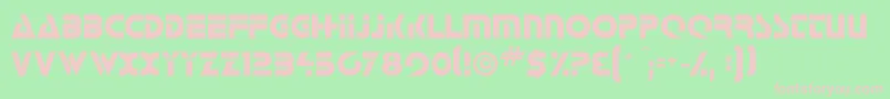 Galactican Font – Pink Fonts on Green Background