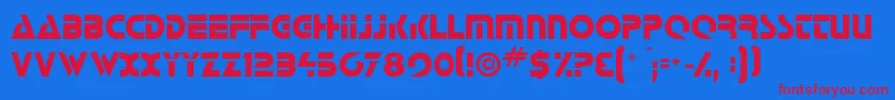 Galactican Font – Red Fonts on Blue Background