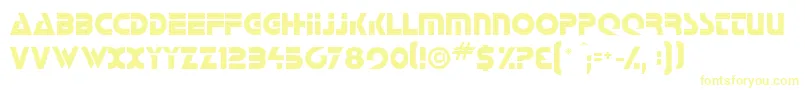 Galactican Font – Yellow Fonts on White Background