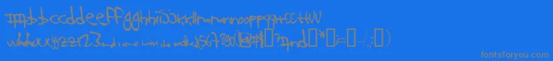Weitere Informationen zur 123and-Schriftart 123and-Schriftart – Graue Schriften auf blauem Hintergrund