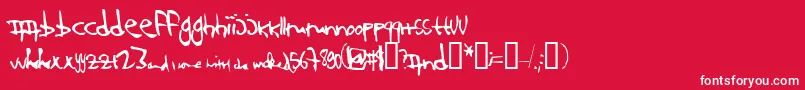 123and Font – White Fonts on Red Background