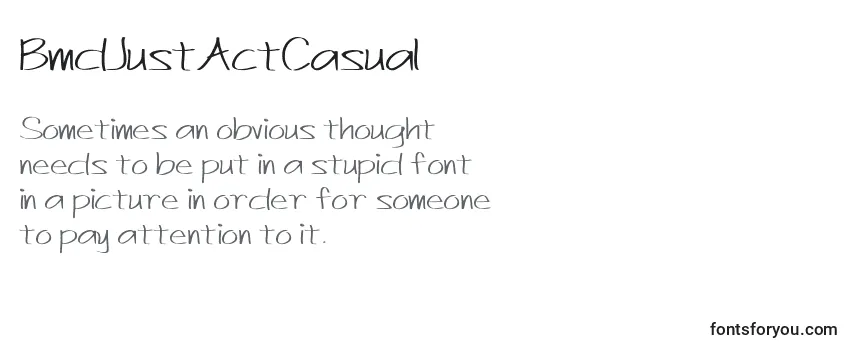 Review of the BmdJustActCasual Font