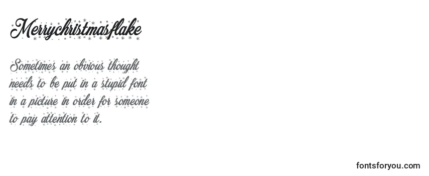 Review of the Merrychristmasflake Font