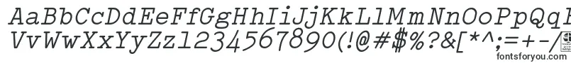 TypowriterItalicDemo-fontti – kirjoituskonemaiset fontit