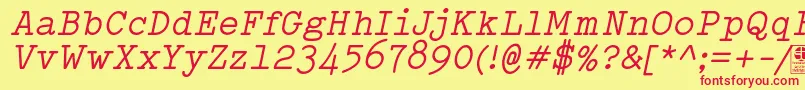 More about TypowriterItalicDemo Font TypowriterItalicDemo Font – Red Fonts on Yellow Background