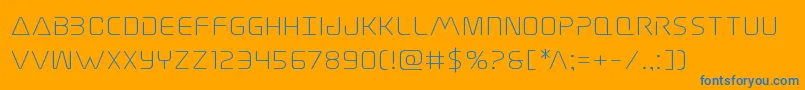 Elitedangerexpand Font – Blue Fonts on Orange Background