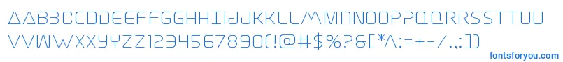 フォントElitedangerexpand – 白い背景に青い文字