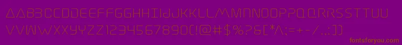 Elitedangerexpand-Schriftart – Braune Schriften auf violettem Hintergrund
