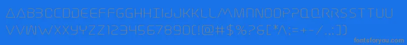 Elitedangerexpand-Schriftart – Graue Schriften auf blauem Hintergrund