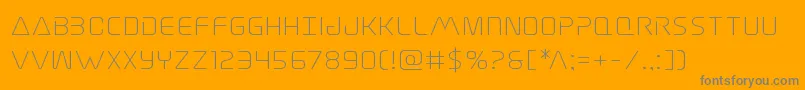 フォントElitedangerexpand – オレンジの背景に灰色の文字