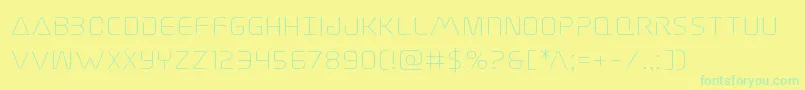 フォントElitedangerexpand – 黄色い背景に緑の文字