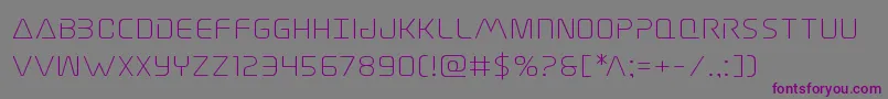 Elitedangerexpand-Schriftart – Violette Schriften auf grauem Hintergrund