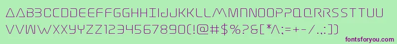 Elitedangerexpand-Schriftart – Violette Schriften auf grünem Hintergrund