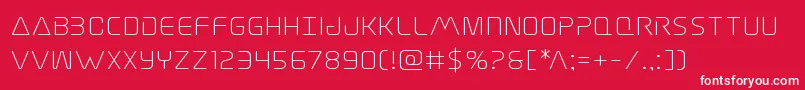 フォントElitedangerexpand – 赤い背景に白い文字