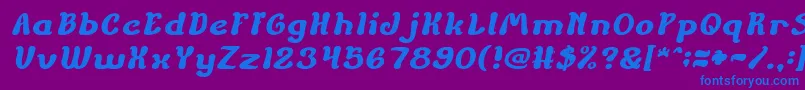 ChildrenStoriesBoldItalic Font – Blue Fonts on Purple Background