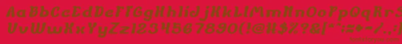 ChildrenStoriesBoldItalic Font – Brown Fonts on Red Background