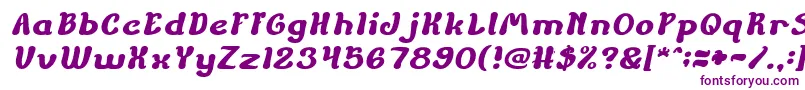 Czcionka ChildrenStoriesBoldItalic – fioletowe czcionki